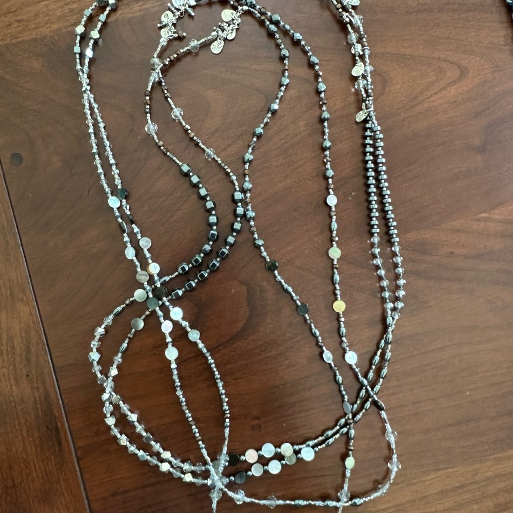 Silpada Rare Sterling Silver & Hematite Necklace with 2 separate Strands.